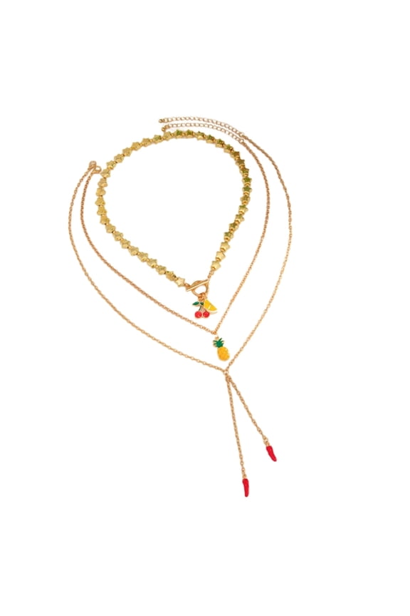 Summer Styles Dopamine Drip Fruit Jewelry Adjustable Chain for Daily Wear
