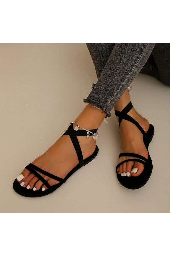 Summer Stylish Sandals for Women Fashionable Strap Slippers Breathable Lightweight Spring And Summer New Flat Sandals Vacation Beach Fashion Plus Size