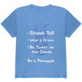 thumbnail image 1 of Summer Sun - Be a Pineapple - Sayings List Youth T Shirt Carolina Blue YSM, 1 of 1