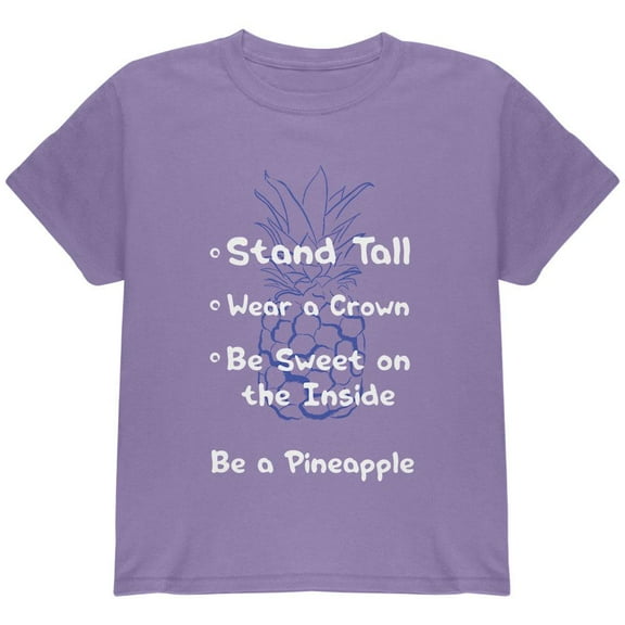 Summer Sun - Be a Pineapple - Sayings List Youth T Shirt Violet YMD