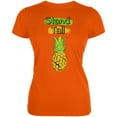 thumbnail image 1 of Summer Sun - Be a Pineapple - Stand Tall Juniors Soft T Shirt Orange SM, 1 of 1