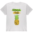 thumbnail image 1 of Summer Sun - Be a Pineapple - Stand Tall Youth T Shirt White YSM, 1 of 1
