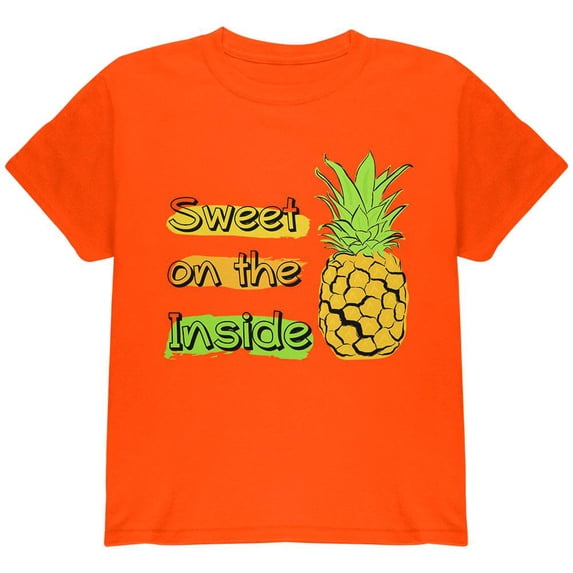 Summer Sun - Be a Pineapple - Sweet on the Inside Youth T Shirt Orange Youth X-SM