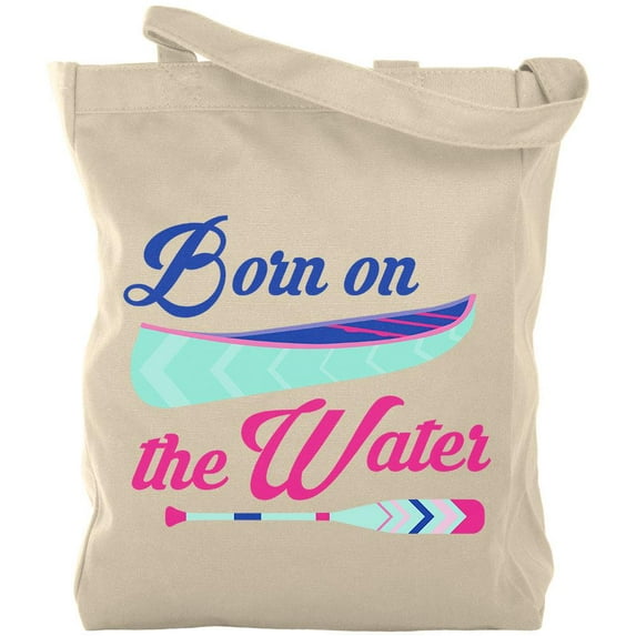 Summer Sun Born on the Water Canvas Tote Bag