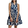 thumbnail image 1 of Summer Sun Dresses for Womens 2026 Plus Size Fashion Casual Sleeveless Bohemian Fashion Loose V-neck Pleated Print Dress Dress, 1 of 7