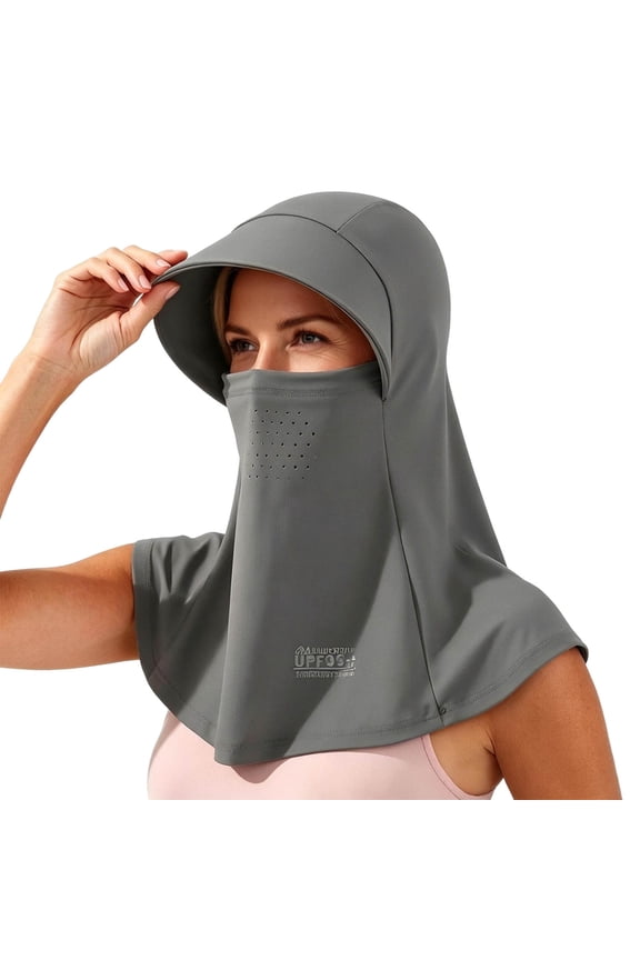 Summer Sun Hat - Breathable Full Face Cover for Women Wide Brim Neck Flap Face Cover Visor Fishing Hats UV UPF 50+ for Hiking Fishing Camping Outdoor Activity
