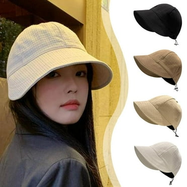 Summer Sun Hat Foldable Wide Brim Women Bucket Hat Girl Lady UV Protection Adjustable Outdoor Beach Cap