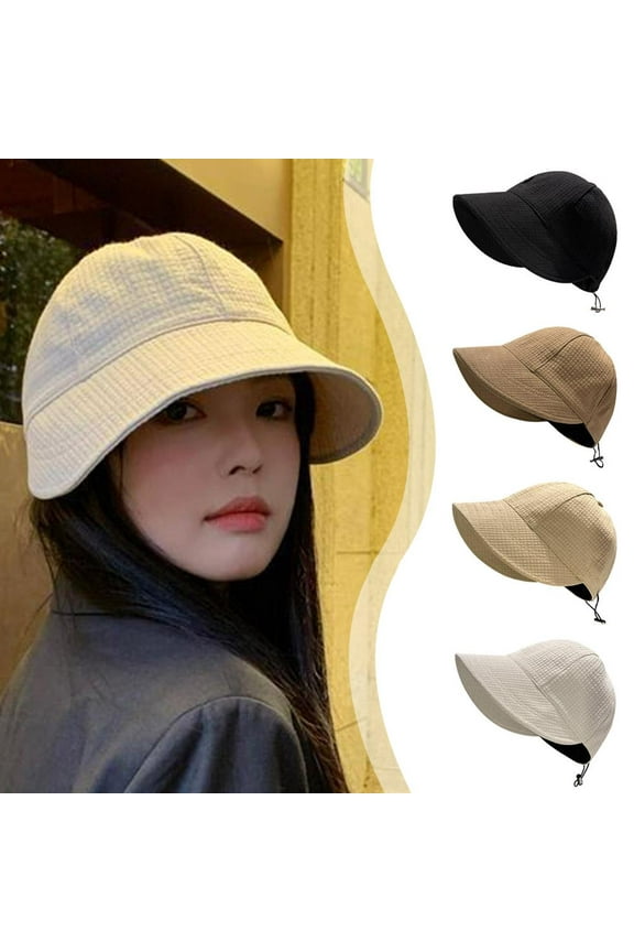 Summer Sun Hat Foldable Wide Brim Women Bucket Hat Girl Lady UV Protection Adjustable Outdoor Beach Cap