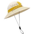 thumbnail image 1 of Summer Sun Hat for Men Women Wide Brim Quick Dry Straw Spliced Bucket Hat Breathable Outdoor Fishing Hiking Safari Cap Adjustable Chin Strap for Adults Everyday Casual Apparel Accessories Gear Set, 1 of 4