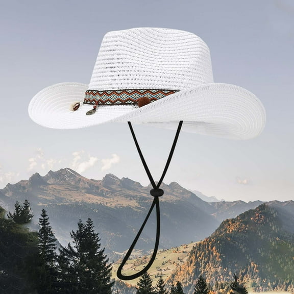 Summer Sun Hat Trend Fashion Casual Style Outdoor Shade Beach Cowboy Hat Sun Hat Womens Swim Hat Rude Hat Cute Visors for Women outside Hats for Men Clout Visor Hat Women Hiking Women Ocean Ponytail
