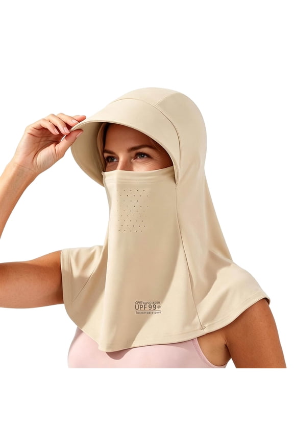 Summer Sun Hat for Women Breathable Wide Brim Neck Flap Face Cover Visor Fishing Hats UV UPF 50+