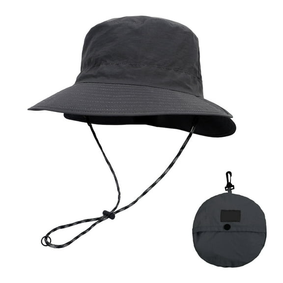 Summer Sun Hats For Outdoor Leisure Adjustable Buckle Removable Wind Rope Top Storage Bag Versatile Design Breathable Wide Brim Average Hat Worn Baseball Cap Women Pool Hats Broad Hats Woman Hats