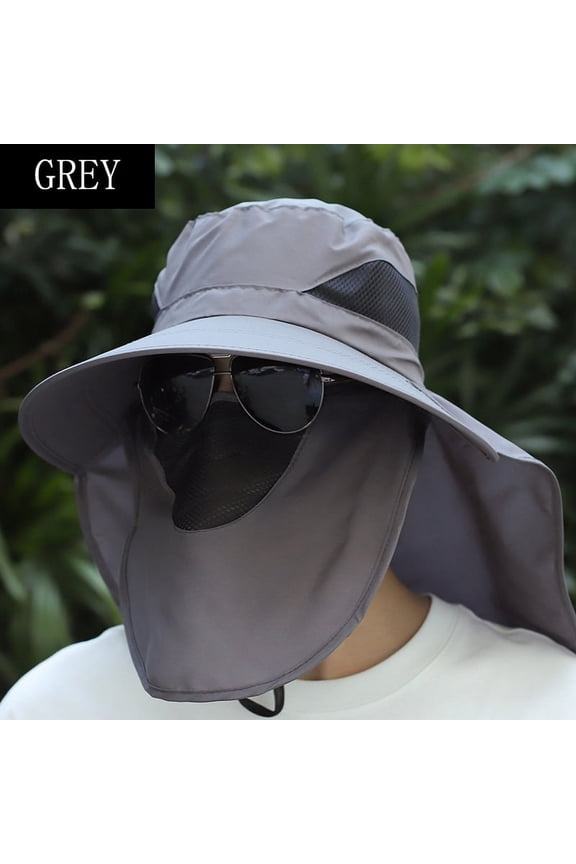 Summer Sun Hats UV Protection Outdoor Hunting Fishing Cap for Men Women Hiking Camping Visor Bucket Hat Removable Fishing Hat Fashion Summer Outdoor Sun Protection Neck Face Flap Hat Wide Brim