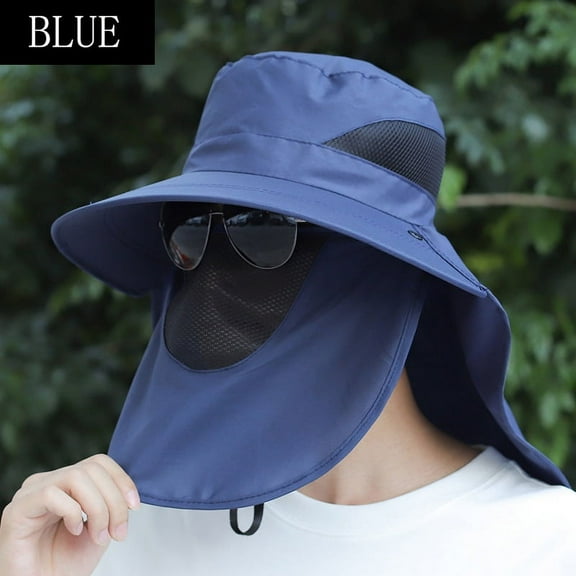 Summer Sun Hats UV Protection Outdoor Hunting Fishing Cap for Men Women Hiking Camping Visor Bucket Hat Removable Fishing Hat  Fashion Summer Outdoor Sun Protection Neck Face Flap Hat Wide Brim