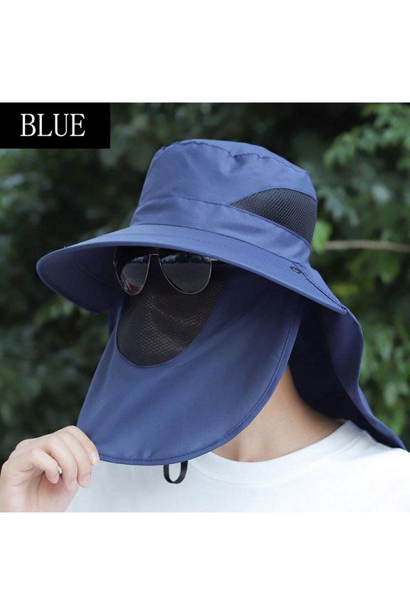 Summer Sun Hats UV Protection Outdoor Hunting Fishing Cap for Men Women Hiking Camping Visor Bucket Hat Removable Fishing Hat Fashion Summer Outdoor Sun Protection Neck Face Flap Hat Wide Brim