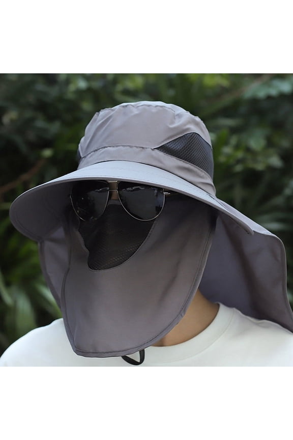 Summer Sun Hats UV Protection Outdoor Hunting Fishing Cap for Men Women Hiking Camping Visor Bucket Hat Removable Fisherman Hat