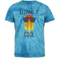 thumbnail image 1 of Summer Sun Ice Pop Keeping it Cool Mens T Shirt Pinwheel Blue Tie Dye MD, 1 of 1