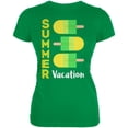 thumbnail image 1 of Summer Sun Ice Pop Summer Vacation Juniors Soft T Shirt Irish Green SM, 1 of 1