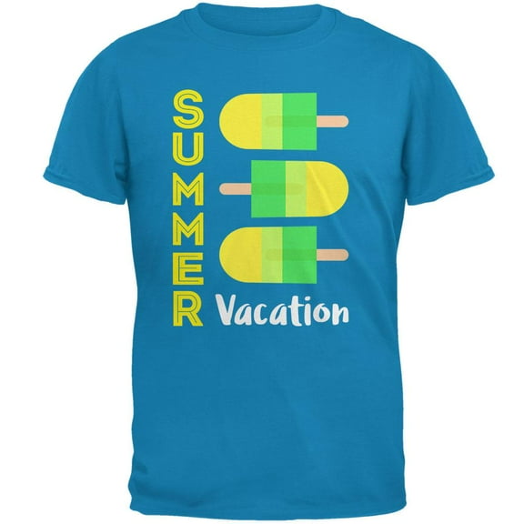 Summer Sun Ice Pop Summer Vacation Mens T Shirt Sapphire MD