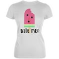 thumbnail image 1 of Summer Sun Ice Pop Watermelon Bite Me Juniors Soft T Shirt White 2XL, 1 of 1