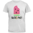 thumbnail image 1 of Summer Sun Ice Pop Watermelon Bite Me Mens Soft T Shirt White LG, 1 of 1
