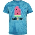 thumbnail image 1 of Summer Sun Ice Pop Watermelon Bite Me Mens T Shirt Pinwheel Blue Tie Dye 2XL, 1 of 1