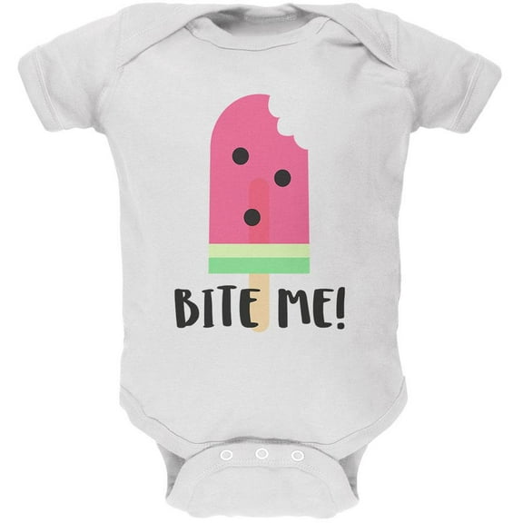 Summer Sun Ice Pop Watermelon Bite Me Soft Baby One Piece White 18 Month