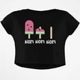 thumbnail image 1 of Summer Sun Ice Pop Watermelon Nom Nom Nom Junior Boxy Crop Top T Shirt, 1 of 1