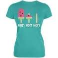 thumbnail image 1 of Summer Sun Ice Pop Watermelon Nom Nom Nom Juniors Soft T Shirt Teal MD, 1 of 1