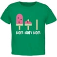 thumbnail image 1 of Summer Sun Ice Pop Watermelon Nom Nom Nom Toddler T Shirt Kelly Green 4T, 1 of 1