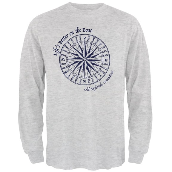 Summer Sun Life's Better on the Boat Old Saybrook Mens Long Sleeve T Shirt
