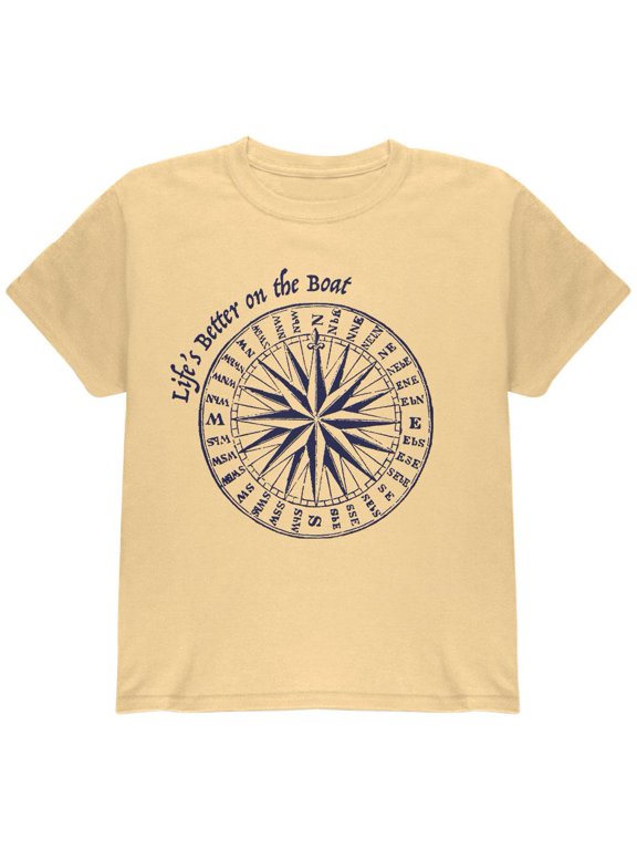 Summer Sun Life's Better on the Boat Youth T Shirt Yellow Haze YLG
