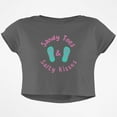 thumbnail image 1 of Summer Sun Sandy Toes and Salty Kisses Junior Boxy Crop Top T Shirt, 1 of 1