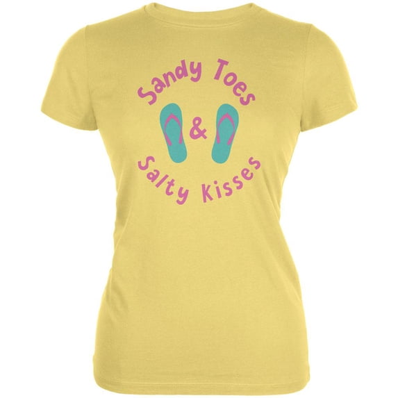 Summer Sun Sandy Toes and Salty Kisses Juniors Soft T Shirt