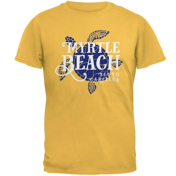 Summer Sun Sea Turtle Myrtle Beach Mens T Shirt Honey MD