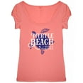 thumbnail image 1 of Summer Sun Sea Turtle Myrtle Beach Womens Scoop Neck T Shirt Coral X-SM, 1 of 1