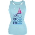 thumbnail image 1 of Summer Sun Seas Seize the Day Sailboat Juniors Soft Tank Top, 1 of 1