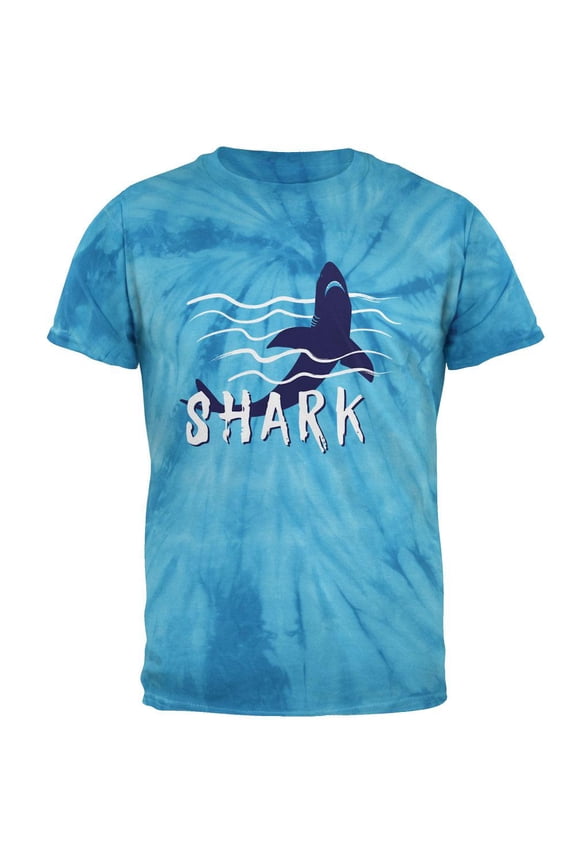 Summer Sun Shark Rising Waves Mens T Shirt