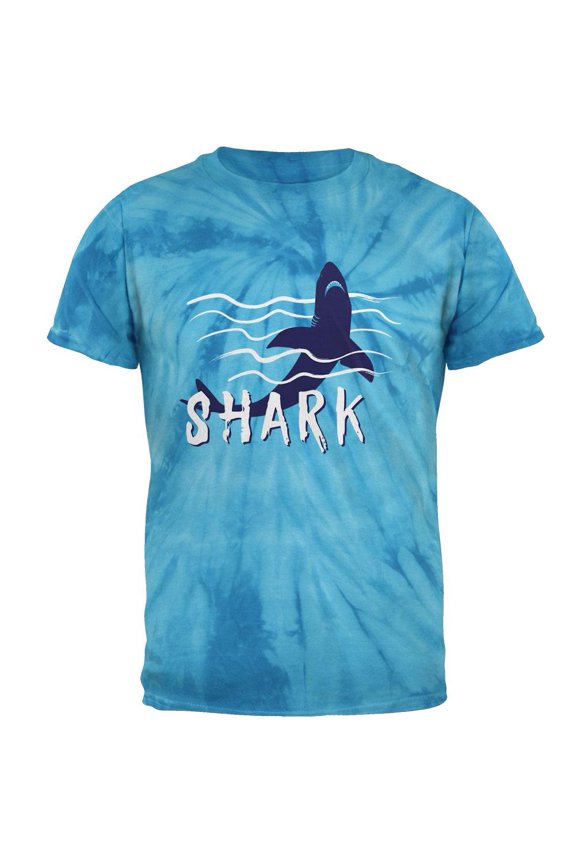 Summer Sun Shark Rising Waves Mens T Shirt