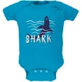 thumbnail image 1 of Summer Sun Shark Rising Waves Soft Baby One Piece Turquoise 3-6 M, 1 of 1
