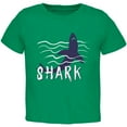thumbnail image 1 of Summer Sun Shark Rising Waves Toddler T Shirt Kelly Green 2T, 1 of 1