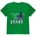 thumbnail image 1 of Summer Sun Shark Rising Waves Youth T Shirt Irish Green YXL, 1 of 1