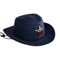 thumbnail image 1 of Summer Sun Straw 6 Colours Beach Girls Boys Kids Child Western Cowboy Hat 2 To 6Y, 1 of 6