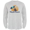 thumbnail image 1 of Summer Sun Sunset Myrtle Beach Mens Long Sleeve T Shirt Light Heather Grey SM, 1 of 1
