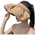 thumbnail image 1 of Summer Sun Visor Foldable Sun Hat Wide Brim UV Protection Beach Hat for Women, 1 of 8