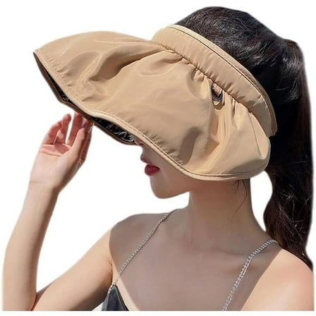 Summer Sun Visor Foldable Sun Hat Wide Brim UV Protection Beach Hat for Women