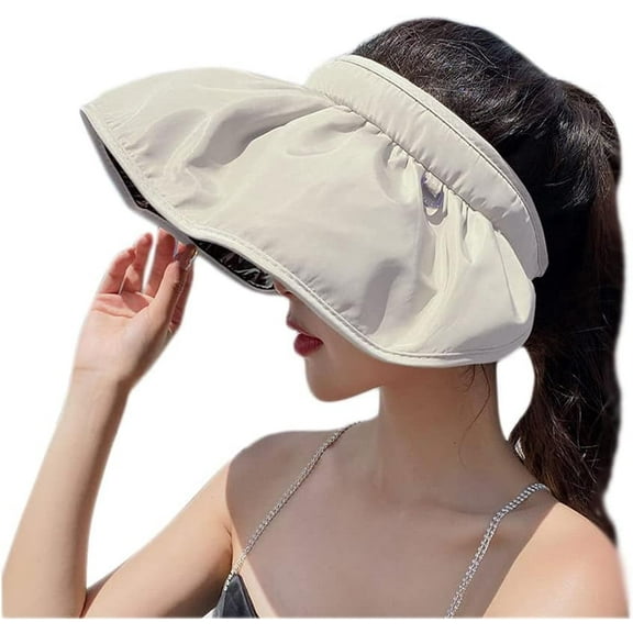 Summer Sun Visor Foldable Sun Hat Wide Brim UV Protection Beach Hat for Women