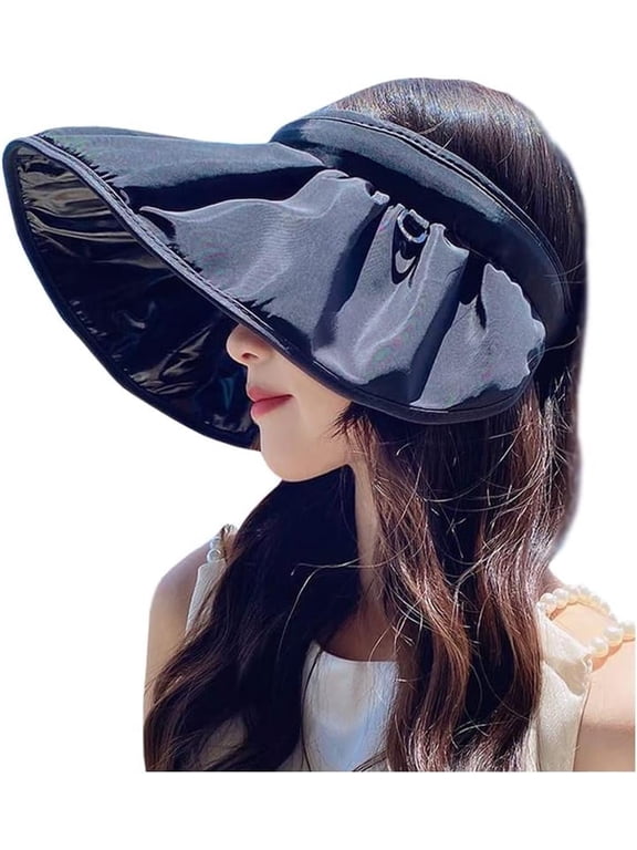 Summer Sun Visor Foldable Sun Hat Wide Brim UV Protection Beach Hat for Women