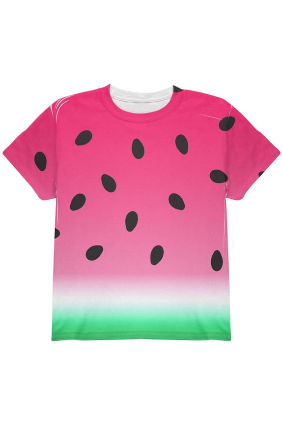 Summer Sun Watermelon Ombre Costume All Over Youth T Shirt Multi YLG