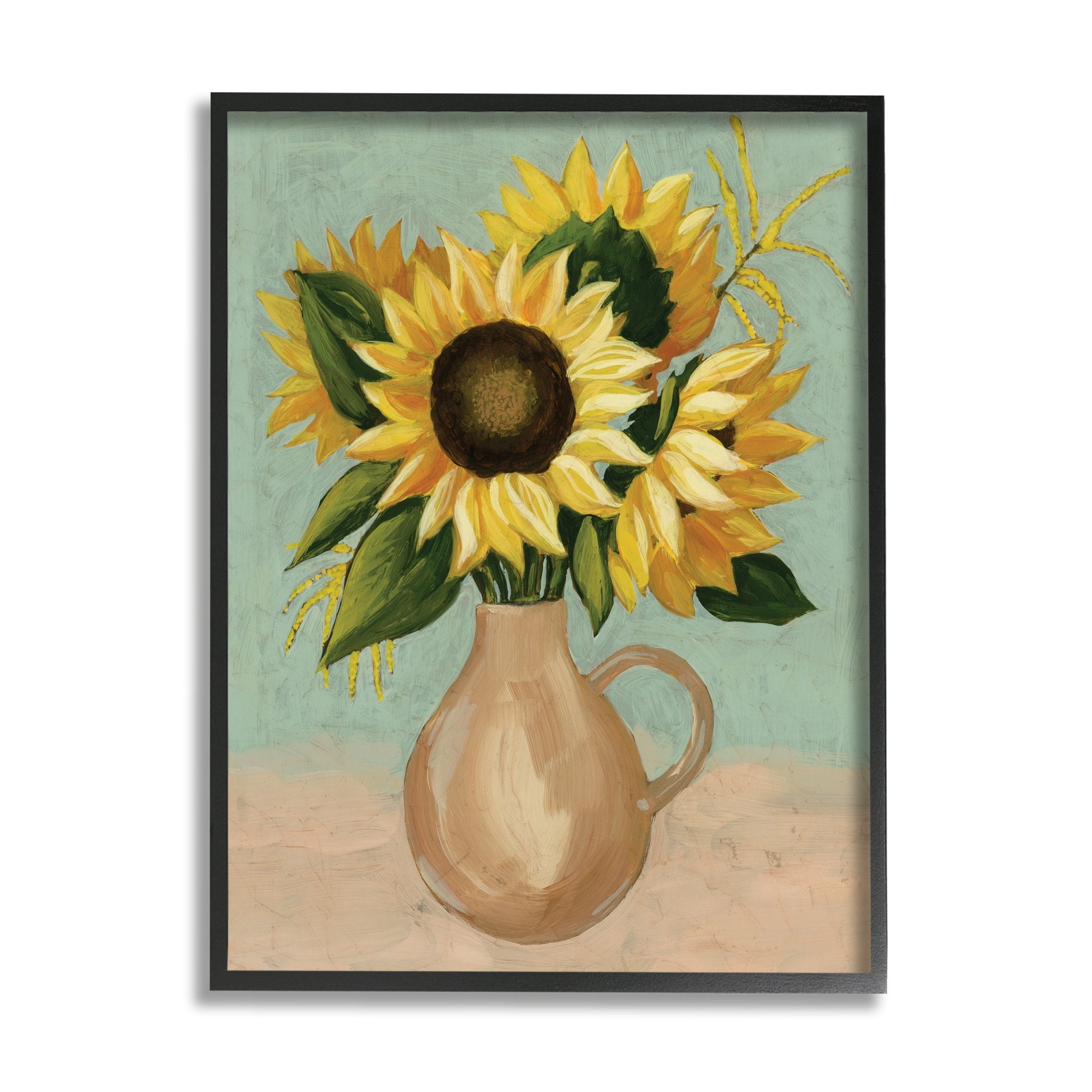 Stupell Industries Summer Sunflower Bouquet in Brown Country Pitcher,24 x 30,Designed by Grace Popp